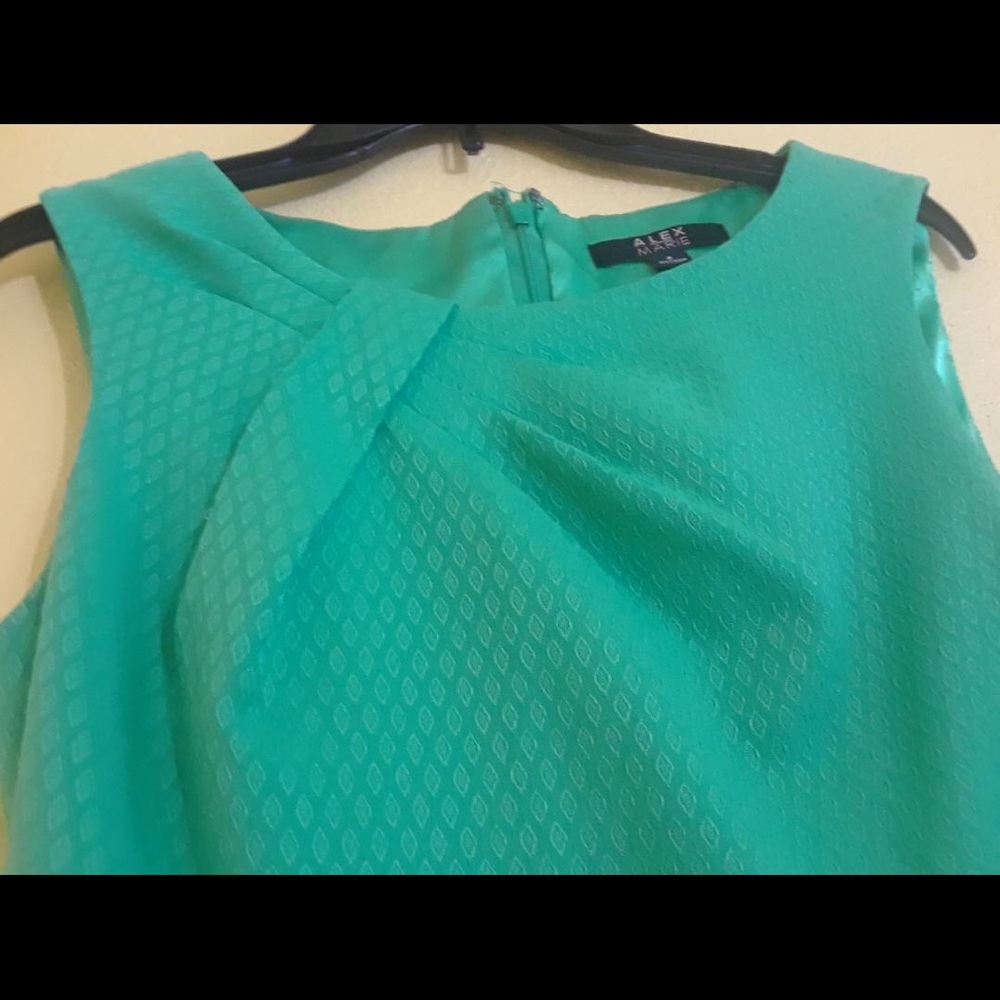 Alex Marie Lime Green A-Line Dress Size 4 4110M406 - Picture 2 of 4